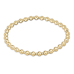 Enewton Classic Grateful Pattern 4mm Bead Bracelet - Gold BCLGRAPG4