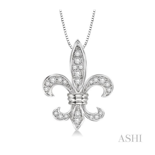 ASHI Fleur De Lis Diamond Pendant 94706PPFNPDWG