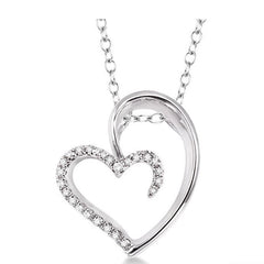 Parkplace Jewelers Silver Heart Shape Diamond Fashion Pendant 86908PPSSSLPD