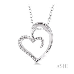 ASHI Silver Heart Shape Diamond Fashion Pendant 86908PPSSSLPD