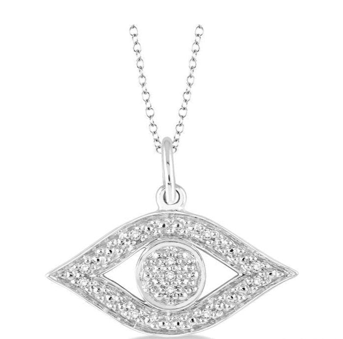 Parkplace Jewelers Silver Eye Diamond Fashion Pendant 87929PPSSSLPD