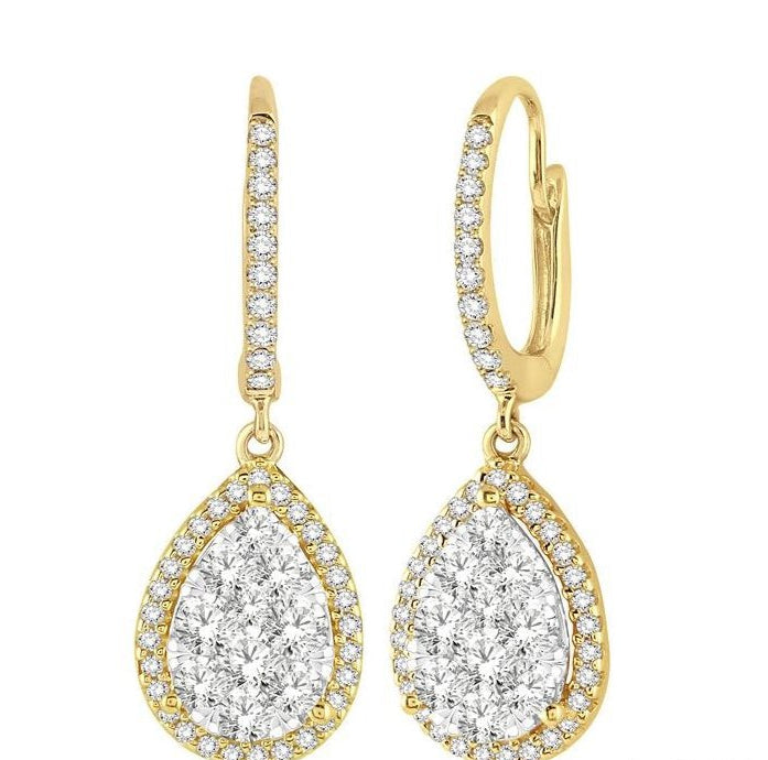 Parkplace Jewelers Pear Shape Halo Lovebright Essential Diamond Earrings 96091PPFVERYW