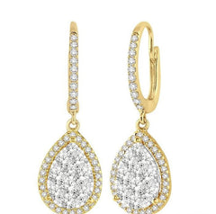 Parkplace Jewelers Pear Shape Halo Lovebright Essential Diamond Earrings 96091PPFVERYW