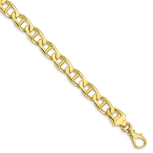 Quality Gold 10k 8.5mm Hand-Polished Anchor Link Bracelet 10LK101-8