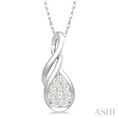 ASHI Pear Shape Lovebright Diamond Fashion Pendant 900A8PPFGPDWG