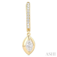 ASHI Marquise Shape Diamond Huggie Fashion Earrings 900G3PPFGERYG-MQ