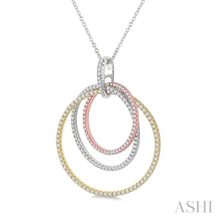 ASHI Circle Diamond Fashion Pendant 901J0PPFVPD3T-1.15