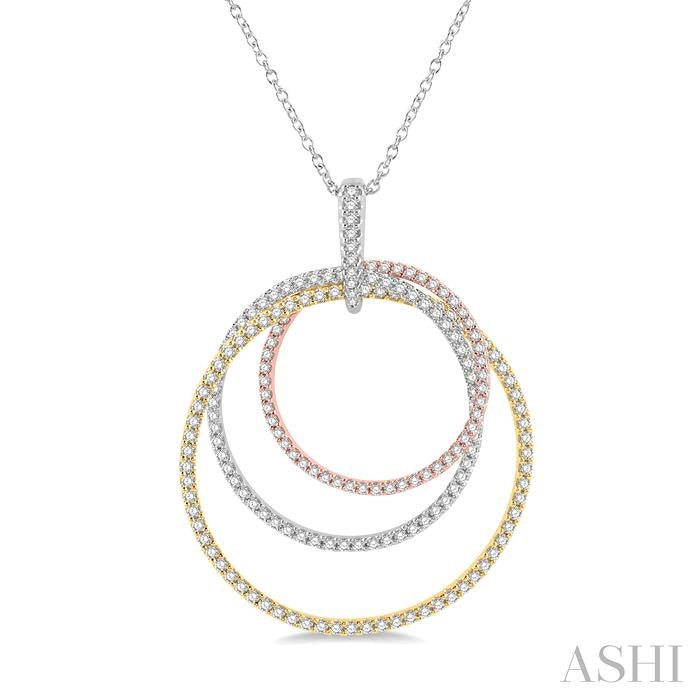 ASHI Circle Diamond Fashion Pendant 901J0PPFVPD3T-1.15