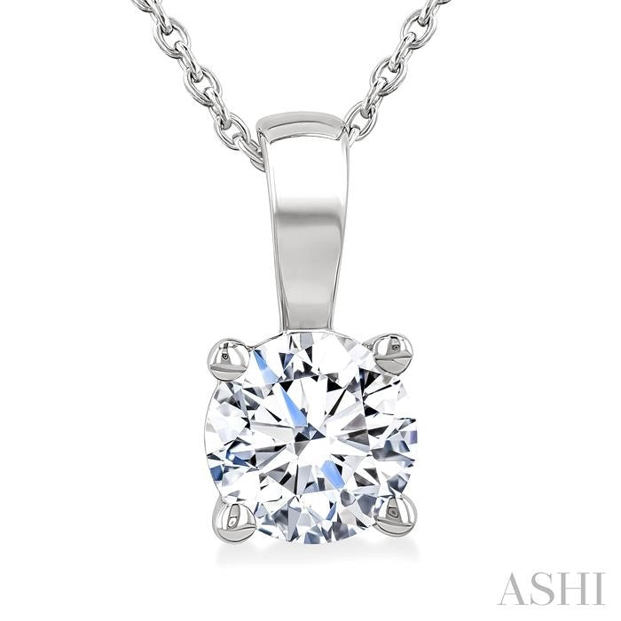ASHI Round Shape Diamond Solitaire Pendant 90221PPFGPDWG
