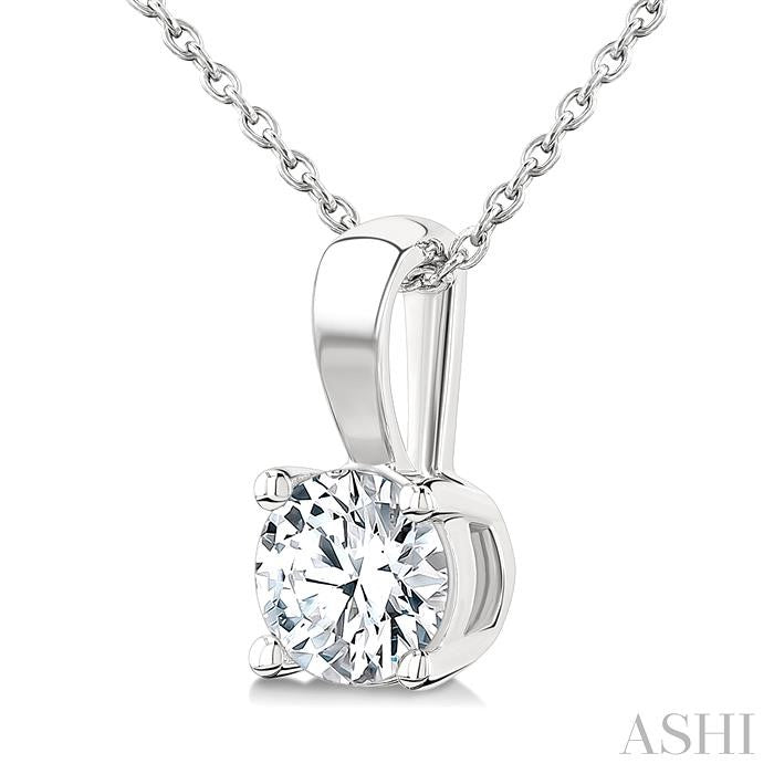 ASHI Round Shape Diamond Solitaire Pendant 90222PPFGPDWG
