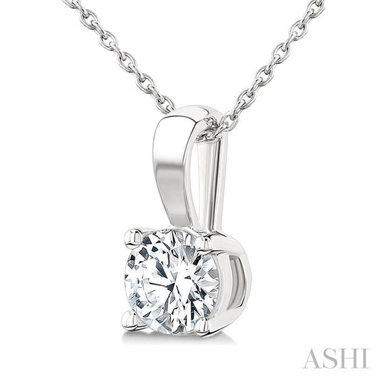 ASHI Round Shape Diamond Solitaire Pendant 90222PPFGPDWG