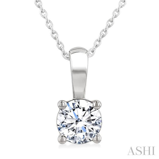 ASHI Round Shape Diamond Solitaire Pendant 90222PPFGPDWG