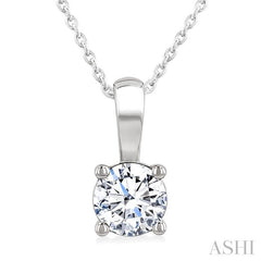 ASHI Round Shape Diamond Solitaire Pendant 90222PPFGPDWG