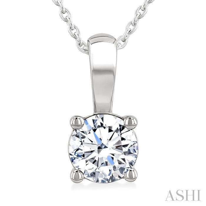 ASHI Round Shape Diamond Solitaire Pendant 90222PPFGPDWG