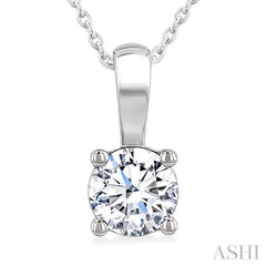 ASHI Round Shape Diamond Solitaire Pendant 90222PPFGPDWG