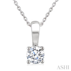 ASHI Round Shape Diamond Solitaire Pendant 90223PPFGPDWG