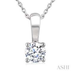 ASHI Round Shape Diamond Solitaire Pendant 90223PPFGPDWG