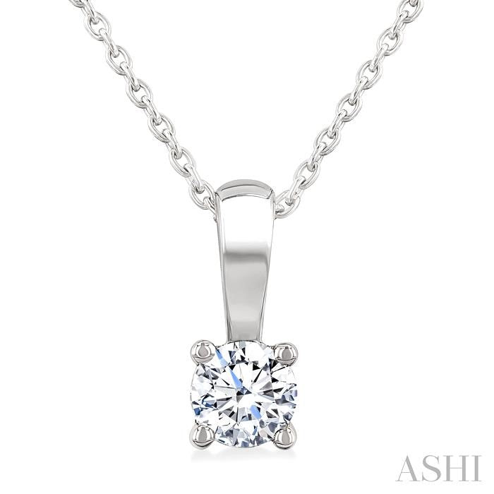 ASHI Round Shape Diamond Solitaire Pendant 90225PPFGPDWG