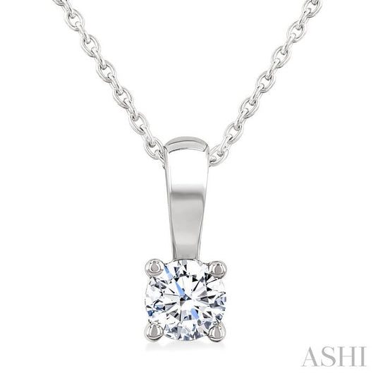 ASHI Round Shape Diamond Solitaire Pendant 90225PPFGPDWG