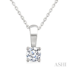 ASHI Round Shape Diamond Solitaire Pendant 90225PPFGPDWG