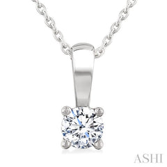 ASHI Round Shape Diamond Solitaire Pendant 90225PPFGPDWG