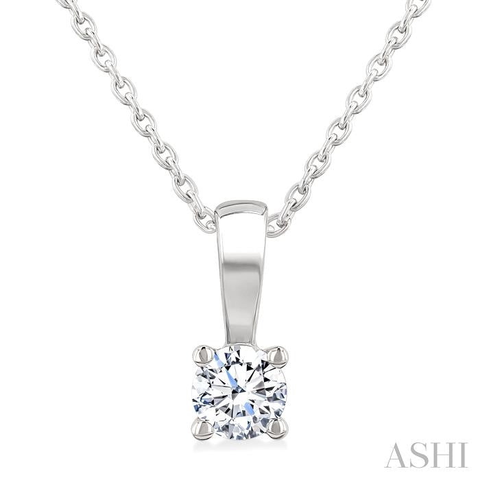 ASHI Round Shape Diamond Solitaire Pendant 90227PPFGPDWG