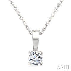 ASHI Round Shape Diamond Solitaire Pendant 90227PPFGPDWG