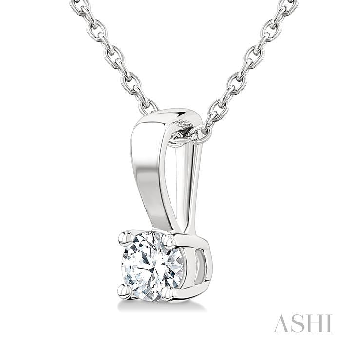 ASHI Round Shape Diamond Solitaire Pendant 90228PPFGPDWG-0.15