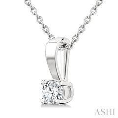 ASHI Round Shape Diamond Solitaire Pendant 90228PPFGPDWG-0.15
