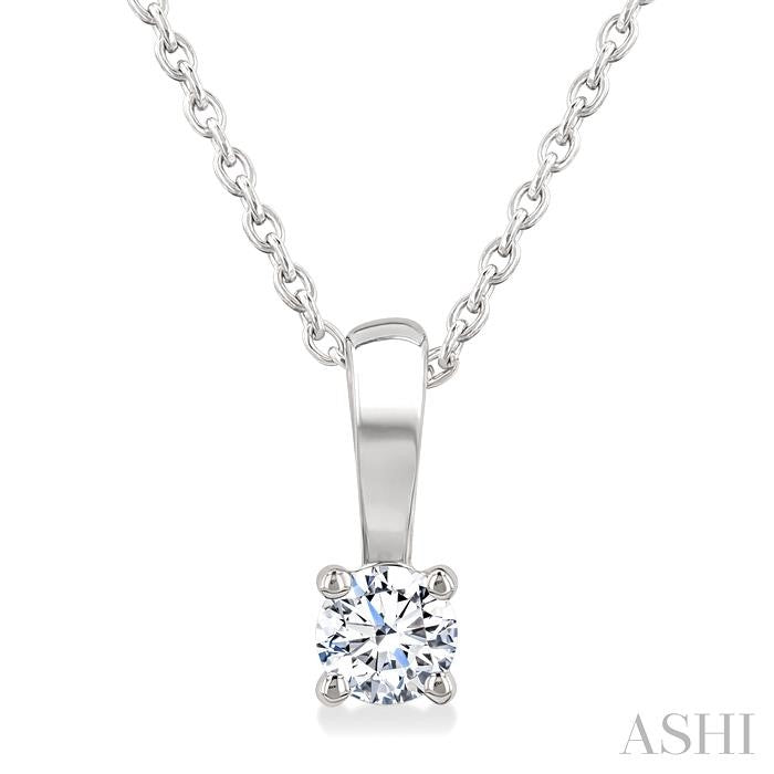 ASHI Round Shape Diamond Solitaire Pendant 90228PPFGPDWG-0.15
