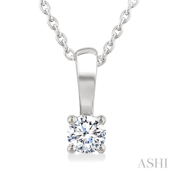 ASHI Round Shape Diamond Solitaire Pendant 90228PPFGPDWG-0.15