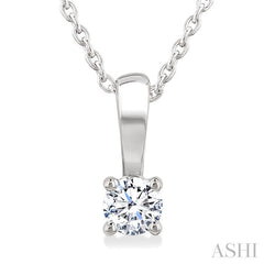 ASHI Round Shape Diamond Solitaire Pendant 90228PPFGPDWG-0.15