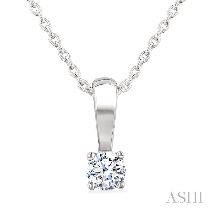 ASHI Round Shape Diamond Solitaire Pendant 90228PPFGPDWG