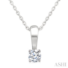ASHI Round Shape Diamond Solitaire Pendant 90228PPFGPDWG