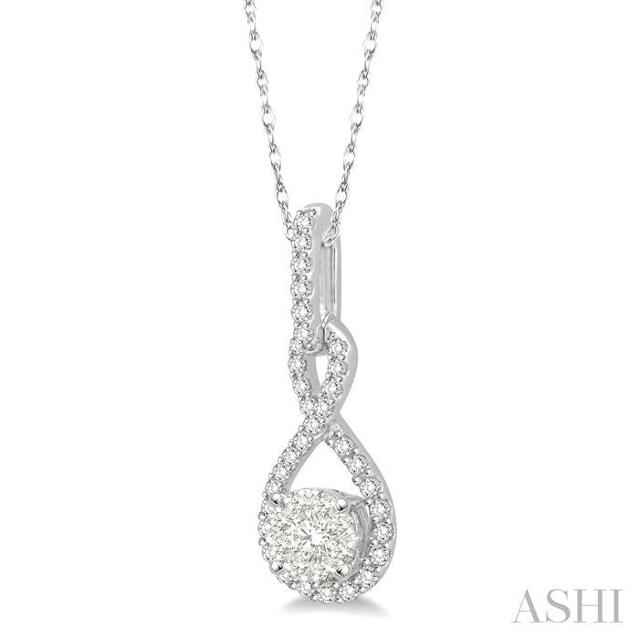 ASHI Round Shape Lovebright Diamond Infinity Pendant 902A6PPFGPDWG
