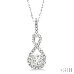 ASHI Round Shape Lovebright Diamond Infinity Pendant 902A6PPFGPDWG