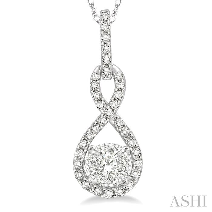 ASHI Round Shape Lovebright Diamond Infinity Pendant 902A6PPFGPDWG