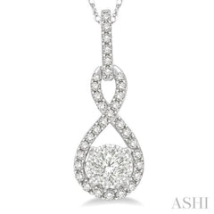 ASHI Round Shape Lovebright Diamond Infinity Pendant 902A6PPFGPDWG