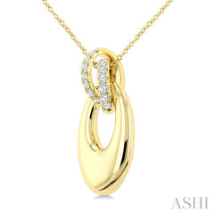 ASHI Interlock Diamond Fashion Pendant 902J5PPFGPDYG