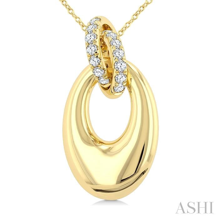 ASHI Interlock Diamond Fashion Pendant 902J5PPFGPDYG