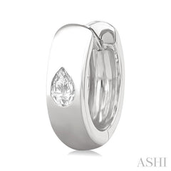 ASHI Pear Shape Bezel Set Diamond Huggie Fashion Earrings 903G6PPFGERWG-PR
