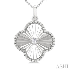 ASHI Clover Fluted Medallion Diamond Fashion Pendant 90449PPTGPDWG-CLV