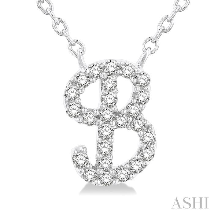 ASHI Script 'B' Initial Diamond Pendant 90468PPTSPDWG-B
