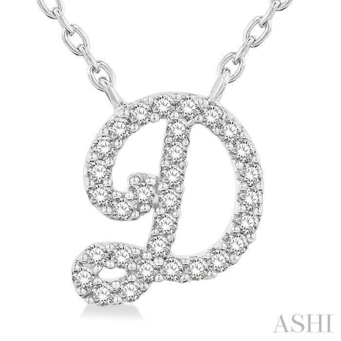 ASHI Script 'D' Initial Diamond Pendant 90468PPTSPDWG-D