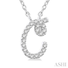 ASHI Script 'C' Initial Diamond Pendant 90469PPTSPDWG-C