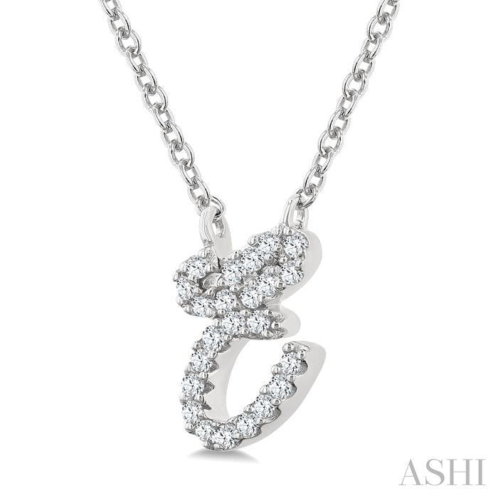 ASHI Script 'E' Initial Diamond Pendant 90469PPTSPDWG-E