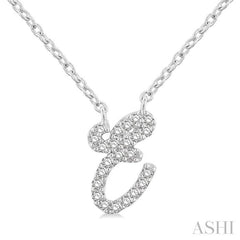 ASHI Script 'E' Initial Diamond Pendant 90469PPTSPDWG-E
