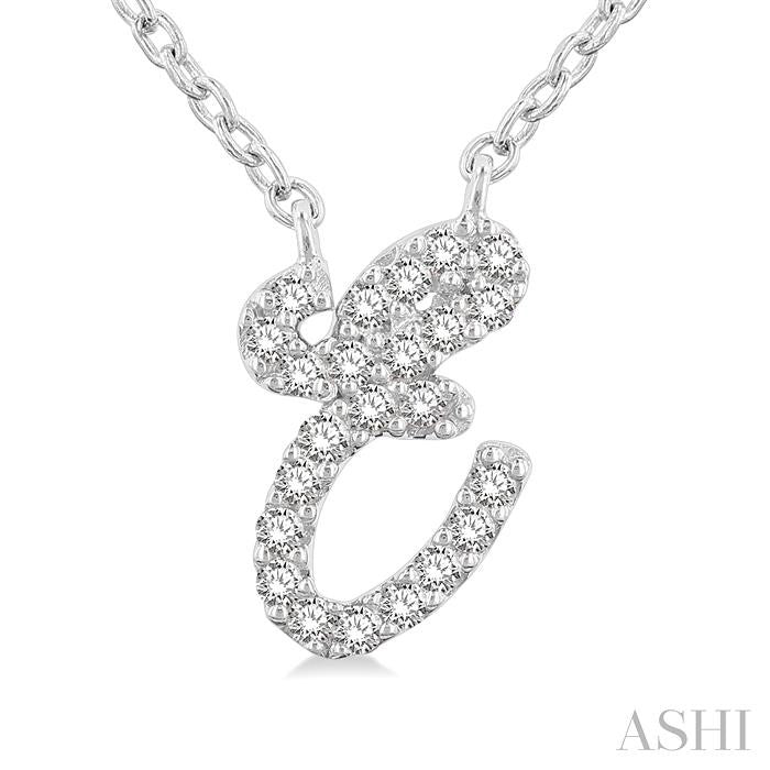 ASHI Script 'E' Initial Diamond Pendant 90469PPTSPDWG-E