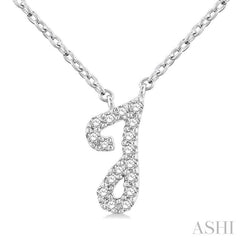 ASHI Script 'J' Initial Diamond Pendant 90469PPTSPDWG-J