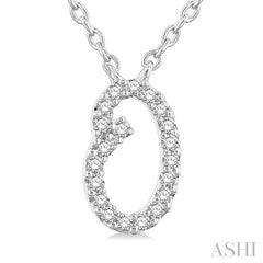 ASHI Script 'O' Initial Diamond Pendant 90469PPTSPDWG-O